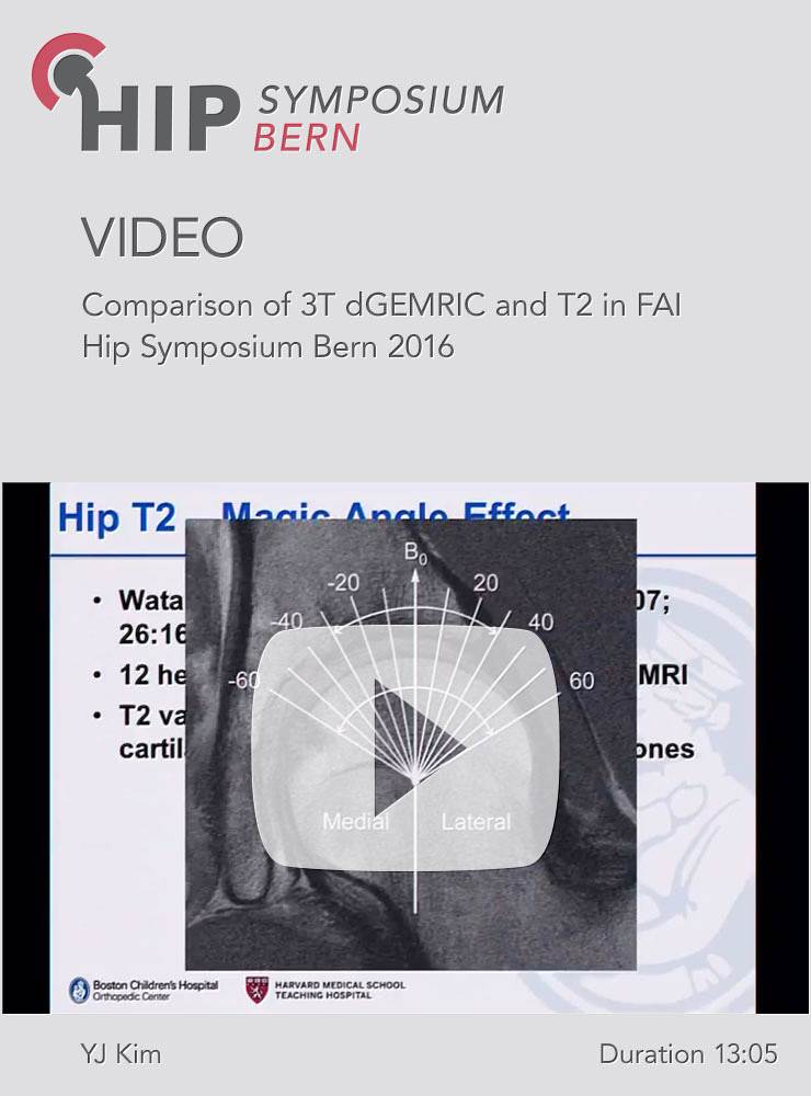 YJ Kim - Comparison of 3T dGEMRIC and T2 in FAI - Hip Symposium 2016
